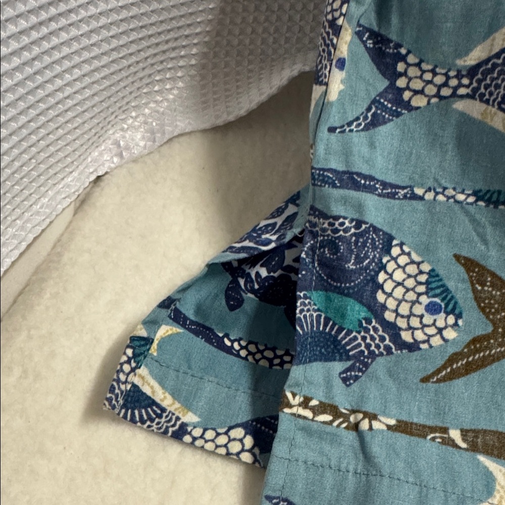 KAHALA Hawaiian Shirt Cotton Blue Pocket Fish Floral Sz XL - Picture 5 of 11